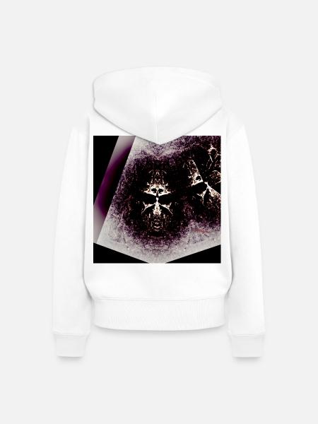 Creepy Guy - Frauen Premium Bio Zip Hoodie - Weiß