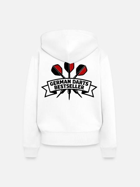 Dartpfeile Banner Wappen - Frauen Premium Bio Zip Hoodie - Weiß