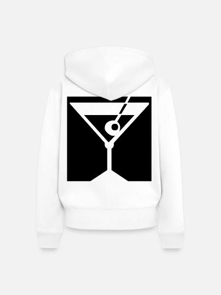 Cocktail - Frauen Premium Bio Zip Hoodie - Weiß