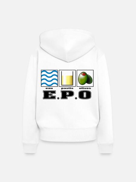 epo - Frauen Premium Bio Zip Hoodie - Weiß