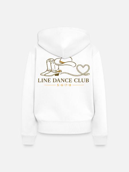 Linedance Club - Frauen Premium Bio Zip Hoodie - Weiß