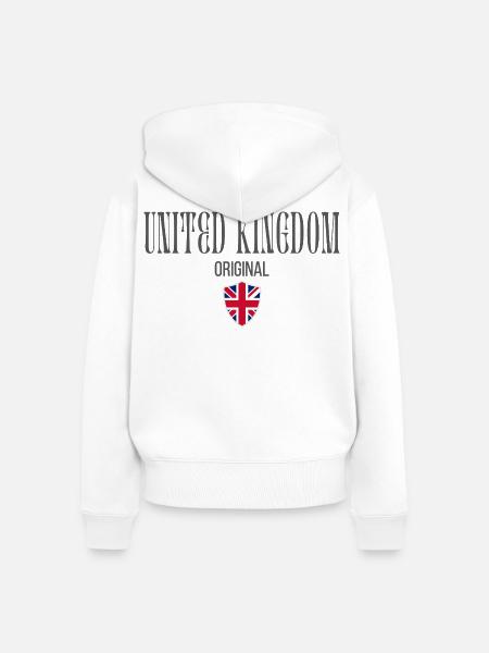 Britischer Stolz, britischer Patriot - Frauen Premium Bio Zip Hoodie - Weiß