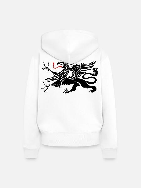 Rostocker Greif - Rostock - Frauen Premium Bio Zip Hoodie - Weiß