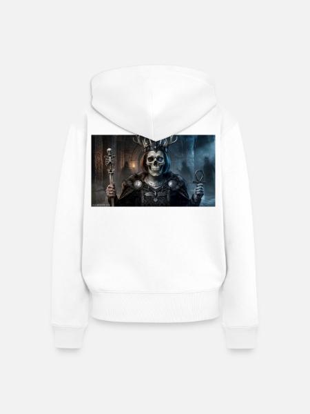 Tites: Totenkönig der Schatten - Frauen Premium Bio Zip Hoodie - Weiß