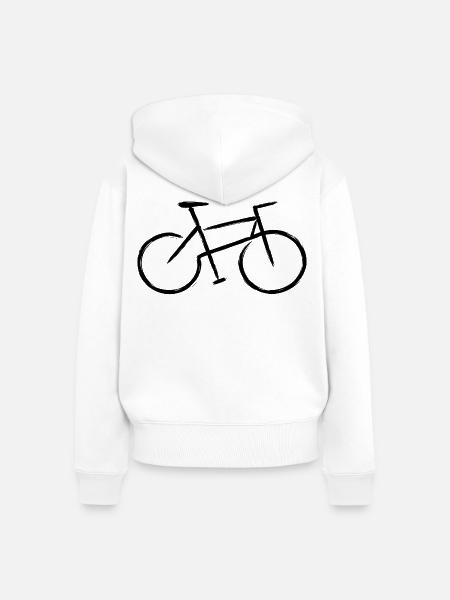 Rennrad Leidenschaft – Für echte Fahrradfans - Frauen Premium Bio Zip Hoodie - Weiß
