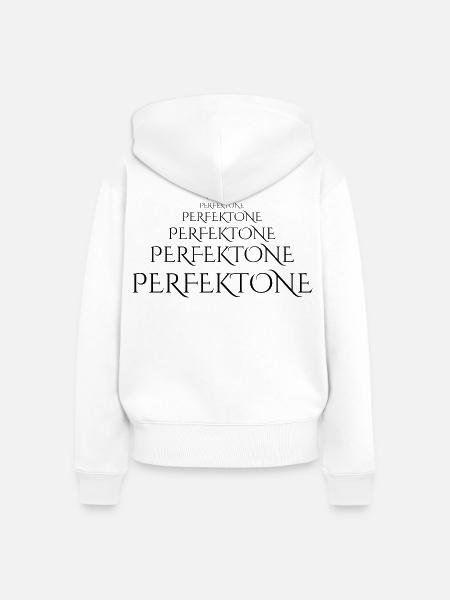 Abstrakter Farbverlauf mit Geometrie - Frauen Premium Bio Zip Hoodie - Weiß