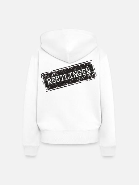 Reutlingen  Design - Frauen Premium Bio Zip Hoodie - Weiß