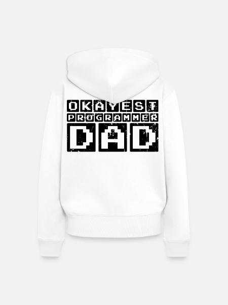 Programmierer Papa - Frauen Premium Bio Zip Hoodie - Weiß