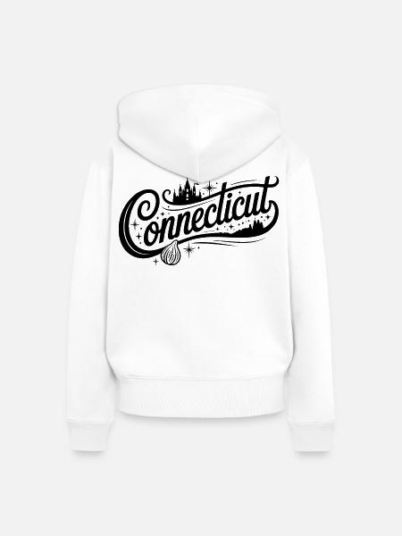 Connecticut - Souvenir USA State Design - Frauen Premium Bio Zip Hoodie - Weiß