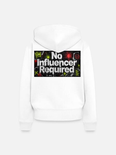 Kein Influencer erforderlich - Frauen Premium Bio Zip Hoodie - Weiß