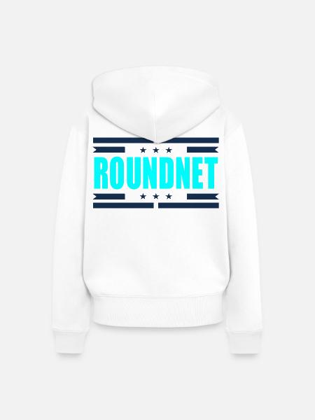 Roundnet Spieler - Frauen Premium Bio Zip Hoodie - Weiß