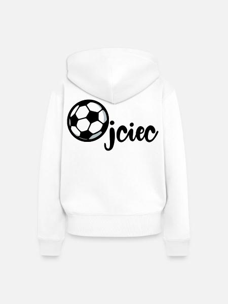 Fußball Papa Papa - Frauen Premium Bio Zip Hoodie - Weiß