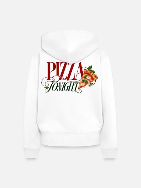 Pizza Tonight Pizza Slice - Frauen Premium Bio Zip Hoodie - Weiß