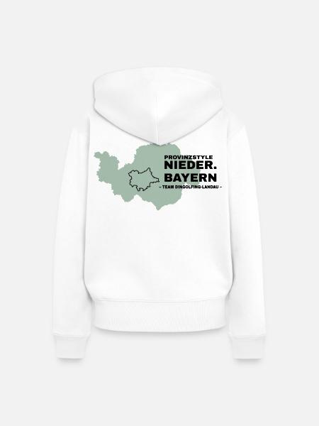 Niederbayern | DINGOLFING-LANDAU - Frauen Premium Bio Zip Hoodie - Weiß