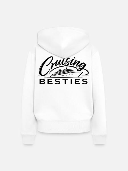 Cruising Besties - Frauen Premium Bio Zip Hoodie - Weiß