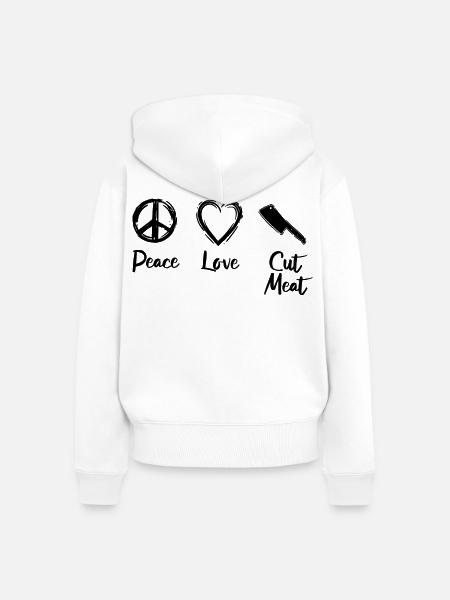 Fleischer Motivation - Frauen Premium Bio Zip Hoodie - Weiß