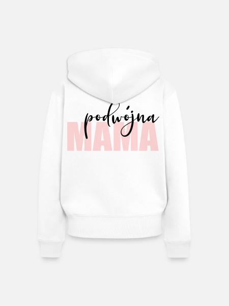 Polnische Mutter von zwei Kindern - Frauen Premium Bio Zip Hoodie - Weiß