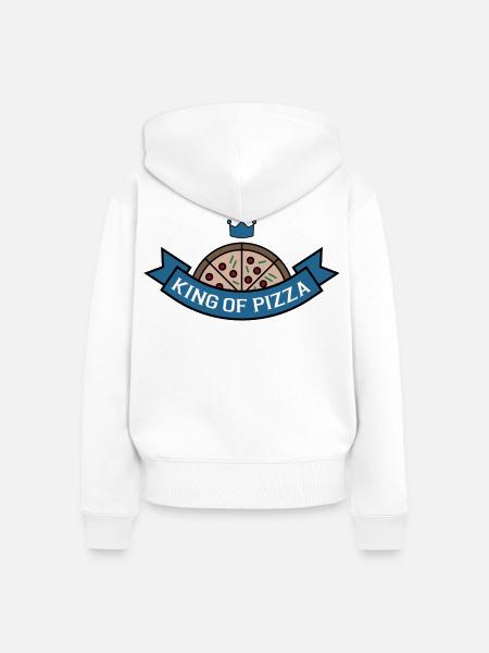 Pizza - Frauen Premium Bio Zip Hoodie - Weiß