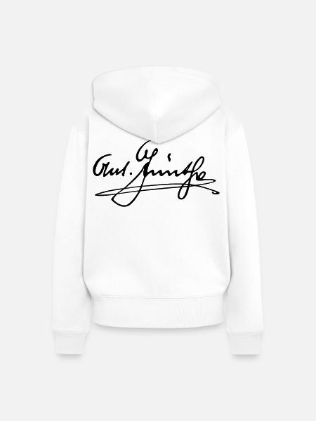 Anton Günther Signum - Frauen Premium Bio Zip Hoodie - Weiß