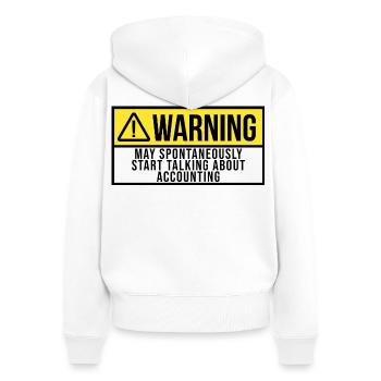 Buchhalter - Frauen Premium Bio Zip Hoodie - Weiß - Hinten - AI Model Female 172 light (172cm)