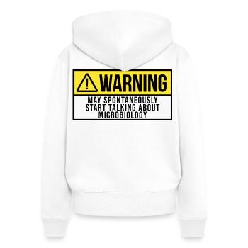 Mikrobiologie - Frauen Premium Bio Zip Hoodie - Weiß - Hinten - AI Model Female 172 light (172cm)