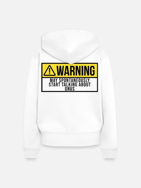 Gnu Gnu Gnu - Frauen Premium Bio Zip Hoodie - Weiß