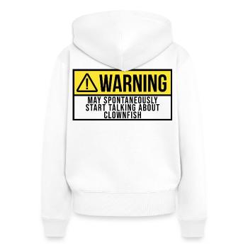 Clownfisch - Frauen Premium Bio Zip Hoodie - Weiß - Hinten - AI Model Female 172 light (172cm)