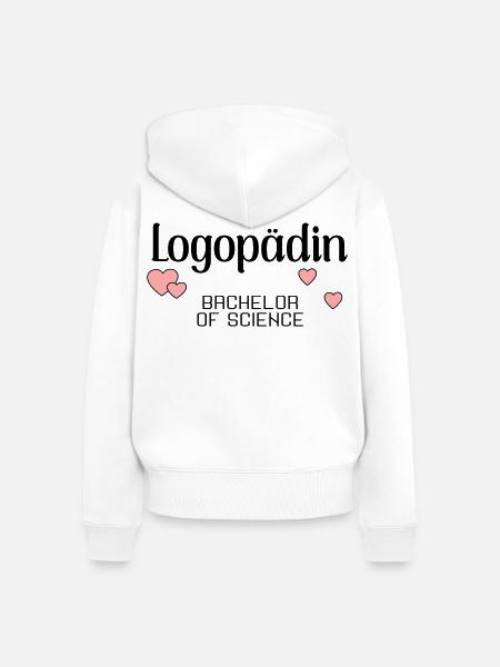 Bachelorstudium Logopädie Logopädin - Frauen Premium Bio Zip Hoodie - Weiß