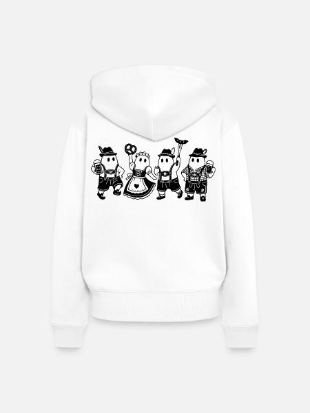 Bayerische Geister - Frauen Premium Bio Zip Hoodie - Weiß