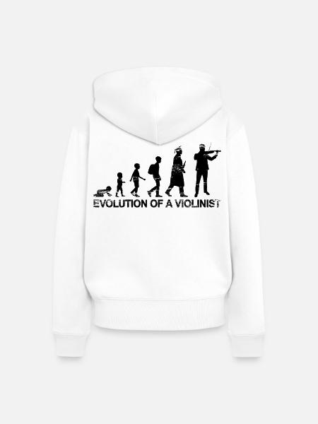 Entwicklung eines Geigers - Frauen Premium Bio Zip Hoodie - Weiß