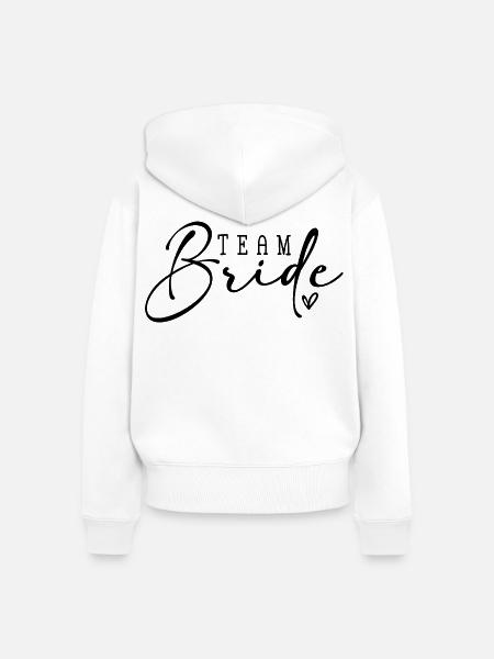 Team Bride - Frauen Premium Bio Zip Hoodie - Weiß
