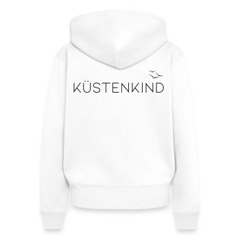 Küstenkind - Frauen Premium Bio Zip Hoodie - Weiß - Hinten - AI Model Female 172 light (172cm)
