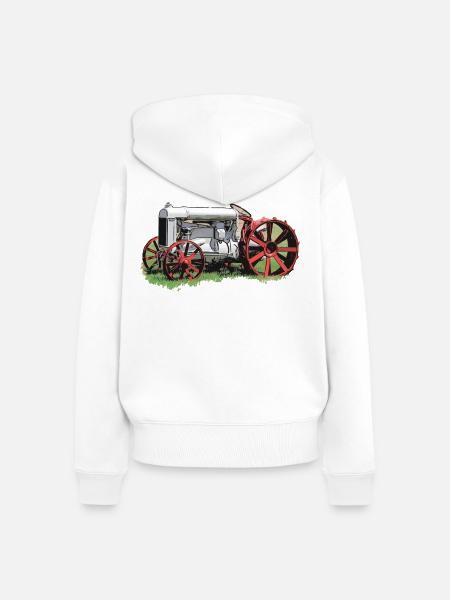 Traktor Fordson Model F - Frauen Premium Bio Zip Hoodie - Weiß