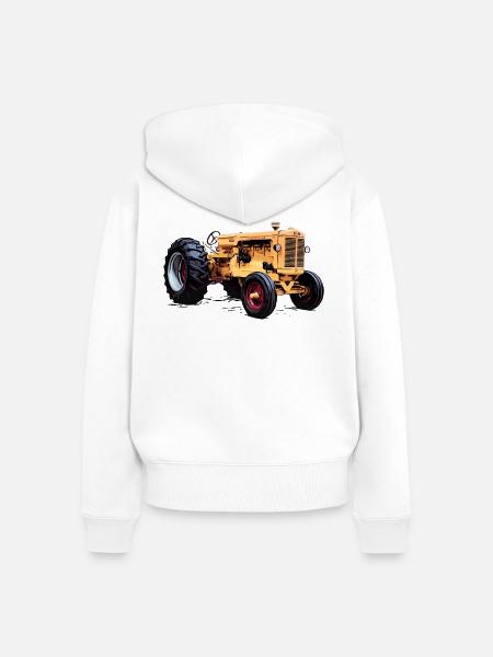 Minneapolis Traktor G-Serie - Frauen Premium Bio Zip Hoodie - Weiß
