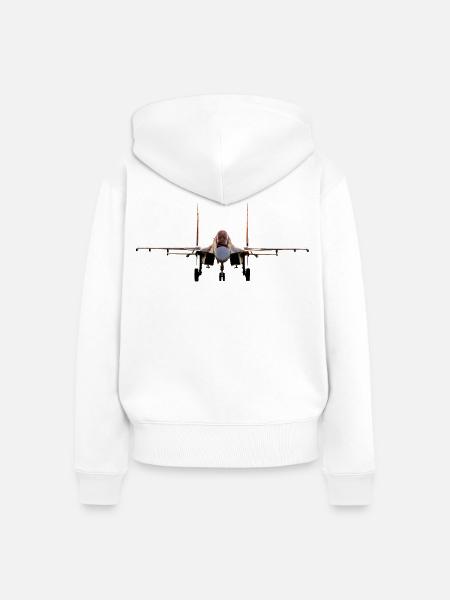 Su-30 SM - Frauen Premium Bio Zip Hoodie - Weiß