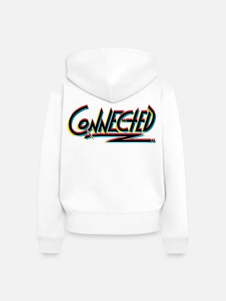 Connected_black_prism - Frauen Premium Bio Zip Hoodie - Weiß
