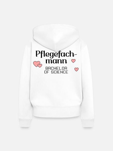 Pflegefachmann Studium Abschluss - Frauen Premium Bio Zip Hoodie - Weiß