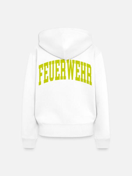 Feuerwehr - Frauen Premium Bio Zip Hoodie - Weiß