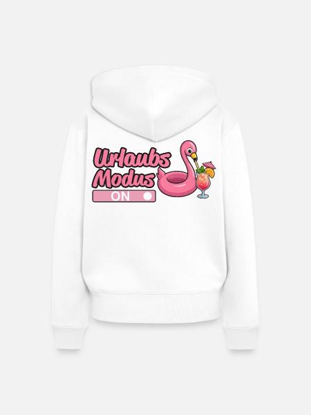 Urlaubsmodus, Urlaub - Frauen Premium Bio Zip Hoodie - Weiß