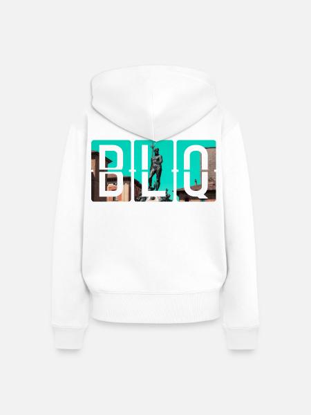 Flughafen BLQ Bologna - Frauen Premium Bio Zip Hoodie - Weiß