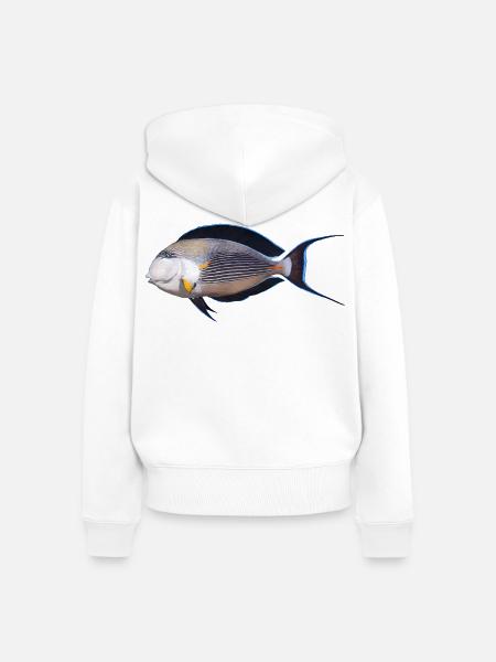 Fisch - Frauen Premium Bio Zip Hoodie - Weiß