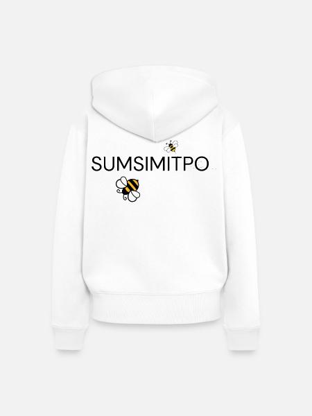 SUMSIMITPO - Frauen Premium Bio Zip Hoodie - Weiß