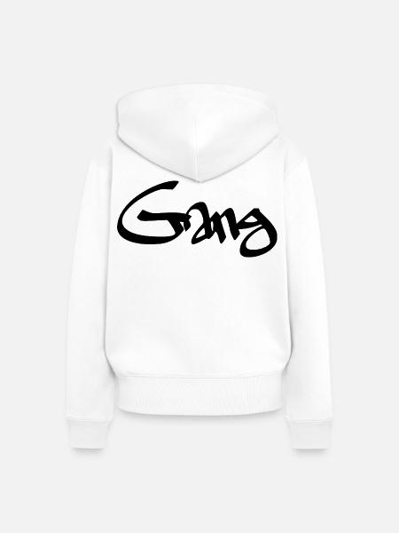 Gang - Frauen Premium Bio Zip Hoodie - Weiß