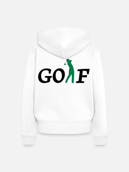 golf - Frauen Premium Bio Zip Hoodie - Weiß