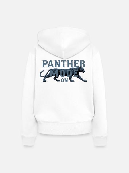 Panther Mode: On - Frauen Premium Bio Zip Hoodie - Weiß