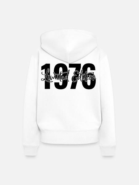 Limited edition 1976 - Frauen Premium Bio Zip Hoodie - Weiß