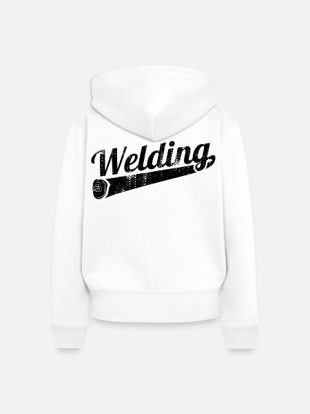 Schweißen - Frauen Premium Bio Zip Hoodie - Weiß