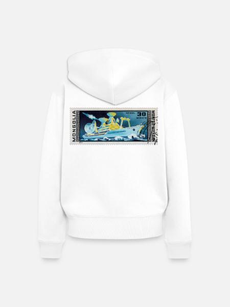 Kosmonaut Yuri Gagarin Schiff - Frauen Premium Bio Zip Hoodie - Weiß