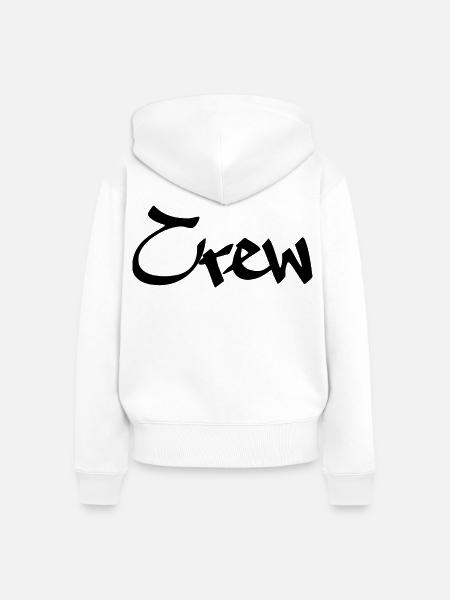 Crew - Frauen Premium Bio Zip Hoodie - Weiß