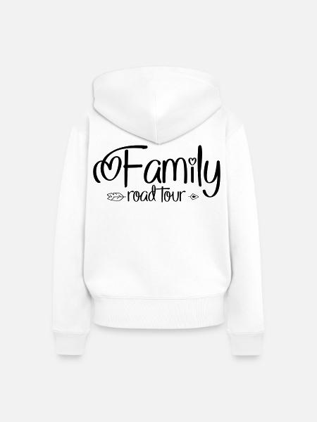Urlaub mit der Familie - Frauen Premium Bio Zip Hoodie - Weiß